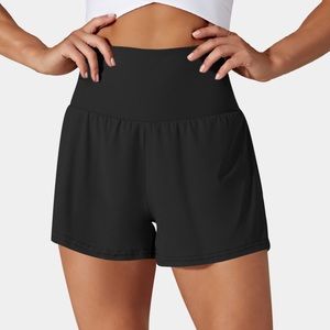 HALARA Super High Waisted Back Pocket & Side Hidden Pocket 2-in-1 Yoga Shorts